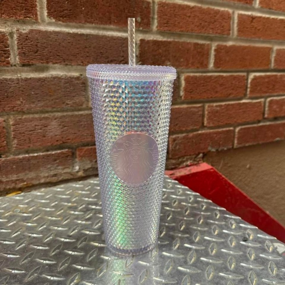 Starbucks 2018 Unicorn Tumbler Clear Crystal Bling Textured‎ Cup Coffee Travel